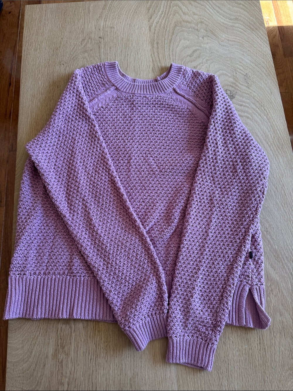 GAP Lavender Pink Textured Crewneck Sweater